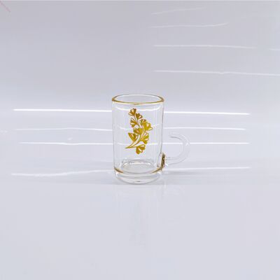 acheter Tasse à thé en verre résistant à la chaleur avec feuille de ginkgo dorée, capacité de 90g, pour thé et café fabrication en ligne