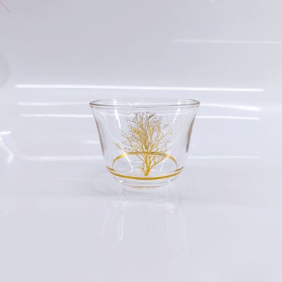 kopen 6 STUKS 65ml Loodvrije Kristallen Cawa Kopjes Set met Exquise Gouden Boom Decal Ideaal Voor Koffieservice online vervaardiging