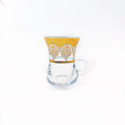 kaufen Transparente Teegläser im türkischen Stil 105ml Arabische Tee- und Kaffeesets Online-Herstellung