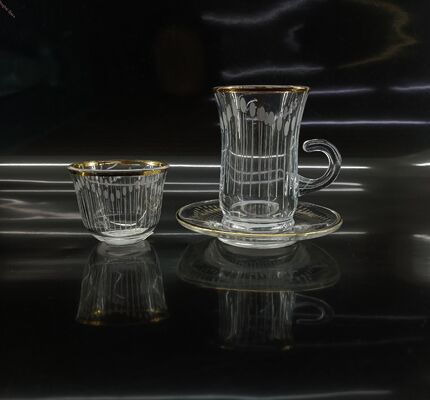 comprar 18PCS Sets Style Arabic Tea Cup Para Compradores Comerciais Em Presentes Restaurante Festa Casamento Fabricação em linha