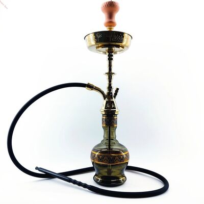 Αγορά Χειροποίητο Καπνίζοντας Deluxe Glass Pipe Hookah Shisha Στρογγυλή βάση 26cm ύψος διαδικτυακή κατασκευή