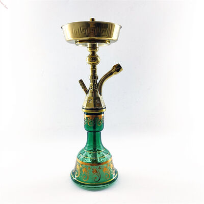 comprar Fumar Arabica Hookah Garrafa de vidro com padrão de ouro Decoração Fabricação em linha