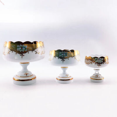 Beli Handmade Bohemian Glass Bowls, Dekorasi unik Glass Serving Bowls OEM ODM pembuatan online