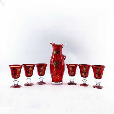 comprar Jarra de Água Robusta de Vidro e Conjunto de Copos Personalizado para Servir Bebidas Fabricação em linha