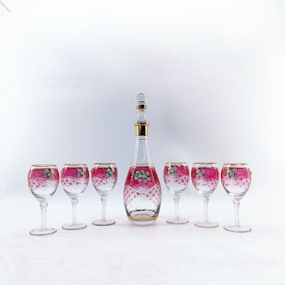 kaufen Stilvolles Glaskrug-Set Handbemaltes Leichtgewicht 2,2L Glas und Krug-Set Online-Herstellung