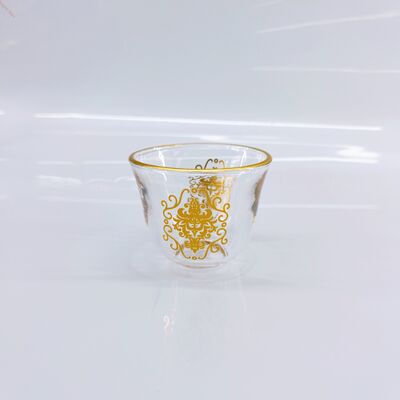 ซื้อ ชุดแก้ว CAWA ลายทองประดับ 6 ใบ แก้วทนความร้อนสำหรับชา/กาแฟ การผลิตออนไลน์