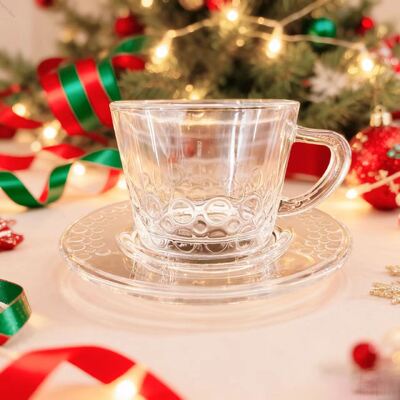 acheter Ensembles de tasses à café en verre cristallin pour un look épuré et élégant, idéaux pour les cafés fabrication en ligne