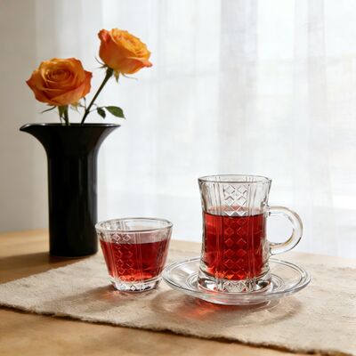 comprare Set di tazze di vetro di stile durevole da 18 pezzi fabbricazione online