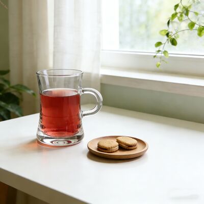 kupować 90 ml / 3 oz Modern Design 6-piece Glass Cup Set, Arabskie kubki do herbaty i kawy produkcja online