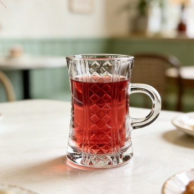 kopen Warmtebestendige, heldere, zesdelige glazen theekopjes Duurzaam, ideaal voor het serveren van thee online vervaardiging