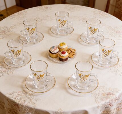 ซื้อ ชุดแก้วชาแก้วหรู 12 ชิ้น ความจุ 110 มล. เหมาะสำหรับช่วงพักดื่มกาแฟ ทนทาน โปร่งใส ทนความร้อน จับถนัดมือ การผลิตออนไลน์