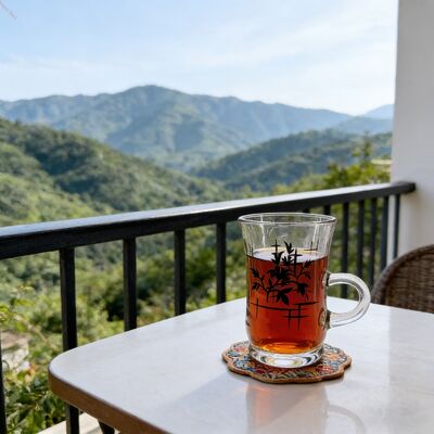 comprare Adatto per bevande calde e fredde, tazza da tè in vetro trasparente, capacità 110 ml, set da 6 tazze, perfetta per gustare il tè fabbricazione online