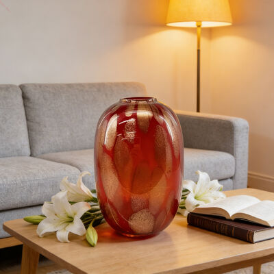 kopen Handgemaakte mondgeblazen glazen vaas in loodvrij kristalglas met aangepast logo voor elegante huisversiering online vervaardiging