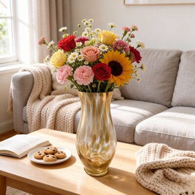 kaufen Traditioneller Glasvasen-Stil mit hochwertigem bleifreiem Kristallglas und 140 mm maximalem Durchmesser für elegante Blumenarrangements Online-Herstellung