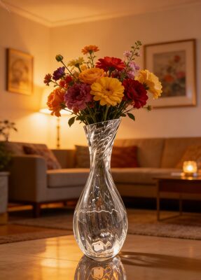 কেনা আধুনিক বাড়ি এবং বিবাহের সজ্জার জন্য সীসা-মুক্ত ক্রিস্টাল গ্লাসে পরিবেশ-বান্ধব হাতে তৈরি কাঁচের ফুলদানি অনলাইনে উৎপাদন