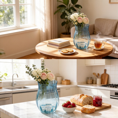 Beli Lead Free Crystal Handmade Glass Vase 750g Untuk Dekorasi Meja yang Elegan pembuatan online