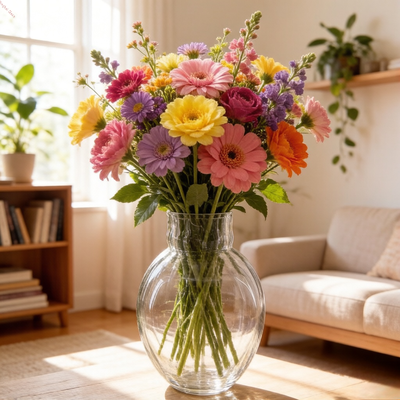 comprare Vaso di Vetro Premium Stile Moderno con Diametro Esterno Bocca 76mm per Eleganti Esposizioni Floreali fabbricazione online