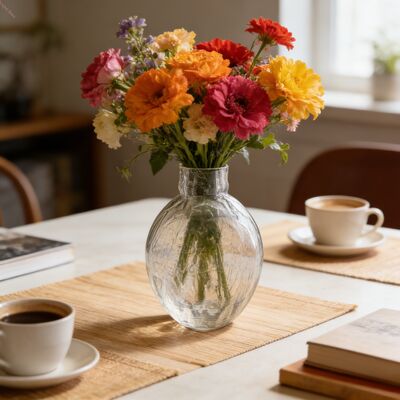 Beli Vasa Kaca Transparan Ramah Lingkungan Tinggi 325mm Untuk Dekorasi Hotel / Acara Perusahaan pembuatan online