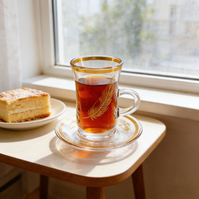 ซื้อ ความทนความร้อนสูงถึง 100 °C ชุดแก้วแก้ว เครื่องซักจาน ปลอดภัย 6 ชามชาและ 6 จานสําหรับบริการเครื่องดื่มทางการค้า การผลิตออนไลน์