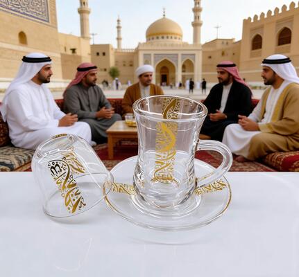 Αγορά Αντιμετωπίστε την καθημερινότητά σας με το Arabian Decal Glass Cup Set 83ML & 65ML Capacity διαδικτυακή κατασκευή