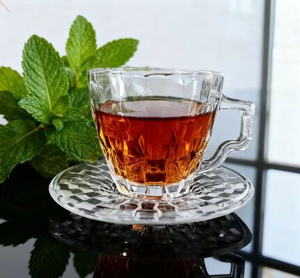 Αγορά Χωρίς μόλυβδο Κρυστάλλινο γυαλί γυαλί Cup Sets με 6 πιάτα Ιδανικό για ξενοδοχεία Εστιατόρια και εταιρικές υπηρεσίες εστίασης διαδικτυακή κατασκευή