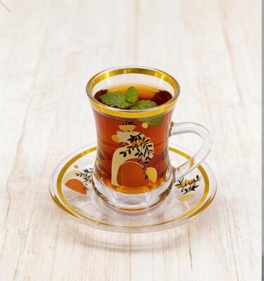 Buy Machine Made Glass Colorful Pattern Of 12PCS Decorative Set For Red Tea Drinking online manufacture