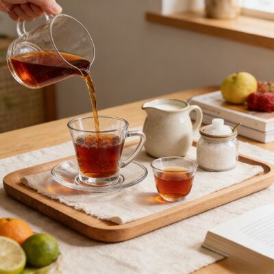 Αγορά 18pcs Set 120 γραμμάρια ανά φλιτζάνι Διαφανές φλιτζάνι τσαγιού 6pcs Τουρκικά φλιτζάνια 6pcs Δίσκοι 6pcs Φλιτζάνια Cawa 6pcs Μικροκυμάτων ασφαλές ελαφρύ καθαρό γυάλινο φλιτζάνι ιδανικό για τους λάτρεις του τσαγιού και καθημερινά διαδικτυακή κατασκευή