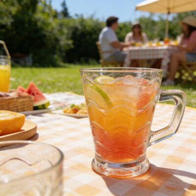 acheter Ensemble de six tasses en verre de 100 ml avec poignée ergonomique, personnalisées avec une surface en verre texturé ondulé fabrication en ligne