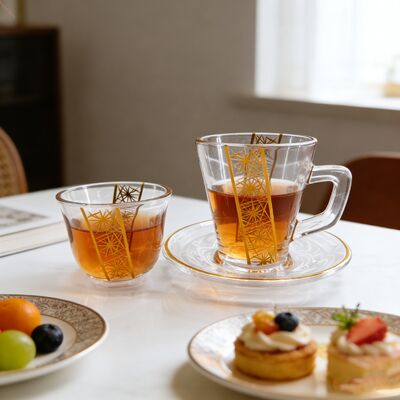 acheter Ensembles de verres en verre sans plomb de 36 pièces alliant transparence cristalline et design robuste, idéaux pour mettre en valeur les riches teintes ambrées du thé et du café arabes fabrication en ligne