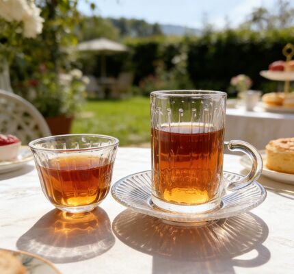 주문 납 없는 크리스탈 유리 차컵 18Pcs Cawa Cup Set With Saucers 온라인 제조