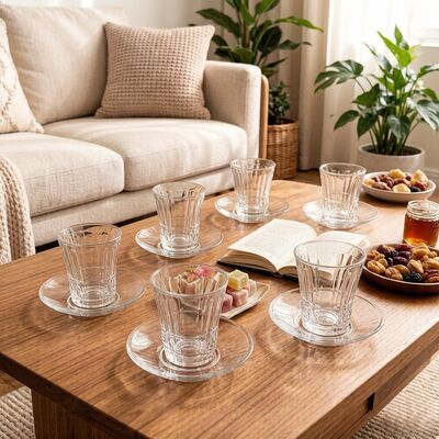 購入 18個セット グラスティーカップ 110ml容量 軽量 グラスカップセット 環境に優しいカップ1杯120g レストラン ホテルや企業イベントに適しています オンライン製造