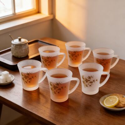 購入 OEM ODM 容認 耐久性ガラス飲料セット 18個セット 69mm 高さのガラス茶杯 ホスピタリティと食品サービスプロバイダのために設計 オンライン製造