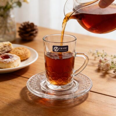 Купить Максимальный диаметр 54 мм, набор из 18 шт., стеклянные чайные чашки, стеклянные наборы чашек, современный элегантный стиль, идеально подходит для коммерческих кухонь, ресторанов и кейтеринга Производство в сети