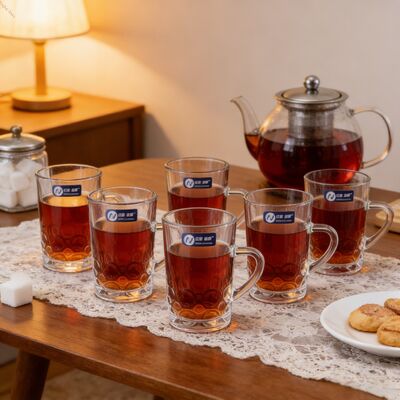 comprar Conjunto de Copo de Vidro Cilíndrico 36pcs Conjunto de Copo de Chá de Vidro Com Diâmetro Máximo 54mm Altura 90mm Adequado para Restaurantes Cafés e despensas de escritório Fabricação em linha