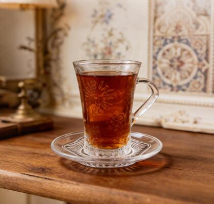 Beli Home Glass Cup Sets 98ml 12PCS Set Pakaian Kaca Minum Dengan Pola pembuatan online