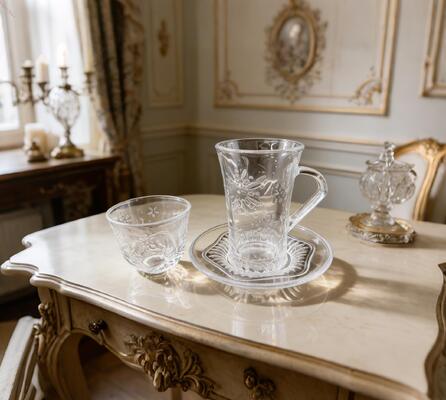 acheter Magnifique coffret coloré 18 tasses en verre pour les amateurs de thé, amis pour les anniversaires fabrication en ligne