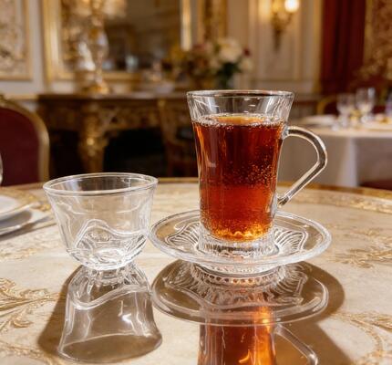 কেনা মেশিন-তৈরি কাঁচ যা ৩.৩৫ আউন্স কাঁচা কাঁচ দিয়ে তৈরি, কাপের গায়ে ডিকাল লাগানো যায় অনলাইনে উৎপাদন