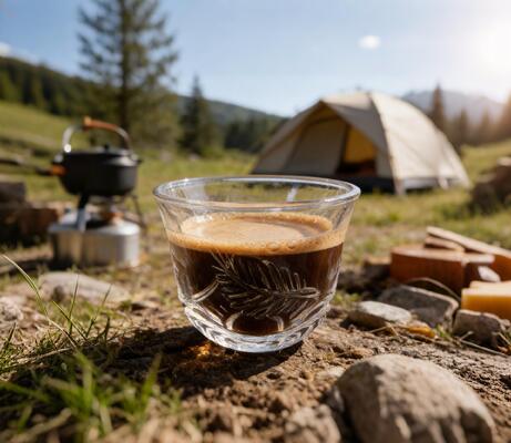 Купить Хрустальная чашка Cawa с декором, прозрачное стекло – 65 мл Производство в сети