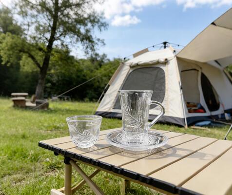 Купить Современный дизайн стеклянных чашек, набор из 36 шт., чайная чашка объемом 3,35 унции с ручкой, набор чайных и кофейных чашек Производство в сети