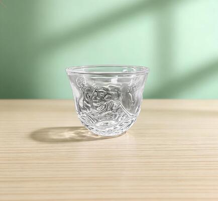 kaufen 2.2oz Rose Flower Coffee Cup Transparent 6 Stück pro Satz Kristallglas Tassen Online-Herstellung