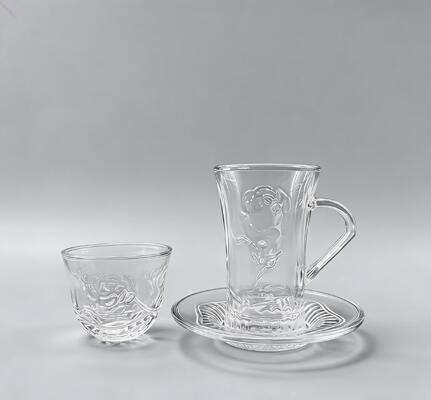 comprar Conjunto Moderno de 18 Peças de Copos de Cristal ，Conjunto Transparente de Copos para Chá e Café Fabricação em linha