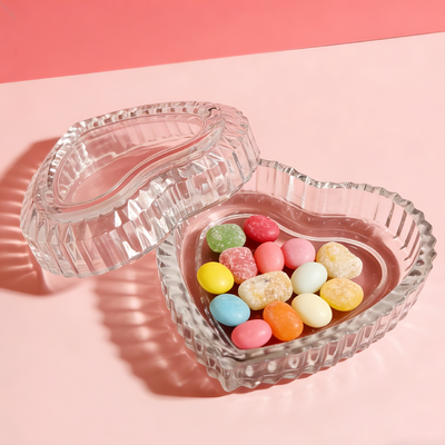 acheter Bol à bonbons en verre transparent en forme de cœur d'une capacité de 46 ml pour table à dessert et station de bonbons fabrication en ligne