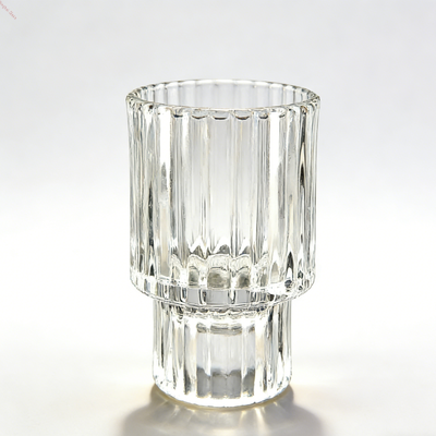 Buy 6 Piece Home Glass Candle Holders , Cylinder Clear Votive Candle Holders online manufacture