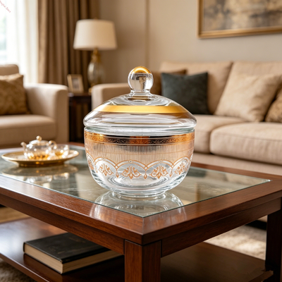 satın al Özel Tasarım Modern Cam Şeker Kaseleri 10.8cm Derinlik Zarif Ev İçin Çevrimiçi üretim