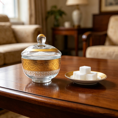 comprare Home Decorative Glass Candy Bowls Piccole 10,7cm Altezza Rotonda Glass Sweet Bowl Con Capo fabbricazione online