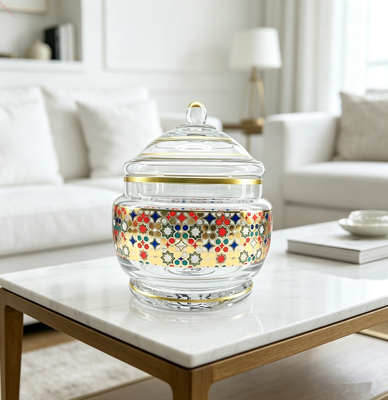 satın al Sofra Kristal Cam Şekerlikler 1650ml Kapasiteli Gıda Saklama İçin Çevrimiçi üretim