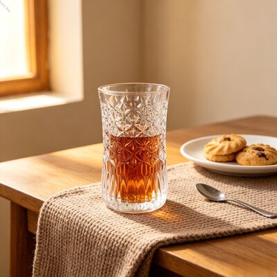 kupować Zestawy szklanych kubków do restauracji 6 sztuk Tureckie kubki Nowoczesny styl Design Przezroczyste lub spersonalizowane Eleganckie i funkcjonalne dla lokali gastronomicznych produkcja online