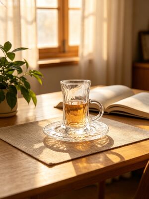Buy Lead-free Transparent Glass Tea Drinking Cup Set 6pcs Turkish Cups 6pcs Saucers Designed for Professional Tea Serving Environments online manufacture