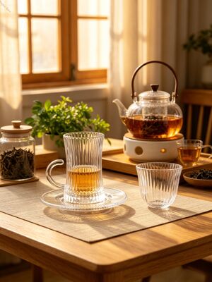 comprar Conjunto de bebidas de vidrio duradero 6 tazas turcas 6 platillos 6 tazas de cawa Ideal para restaurantes Bares y servicios de restauración Fabricación en línea
