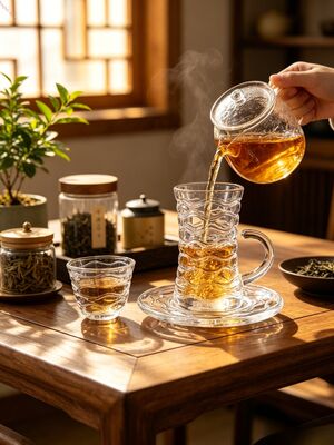 Mua Cuộc sống hàng ngày Đồ uống kính bền 12pcs Turkish Cups 12pcs Saucers 12pcs Cawa Cups hoàn hảo cho khách sạn Bar và dịch vụ trà sản xuất trực tuyến